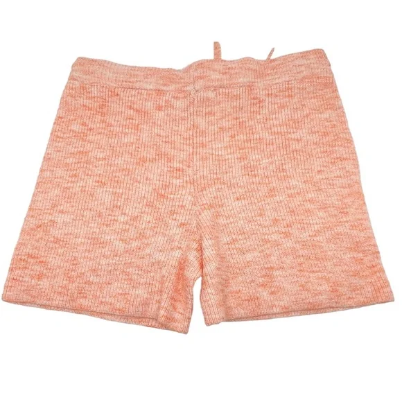 WAYF Ribbed Knit Drawstring Shorts Peach Size Medium - Picture 3 of 11
